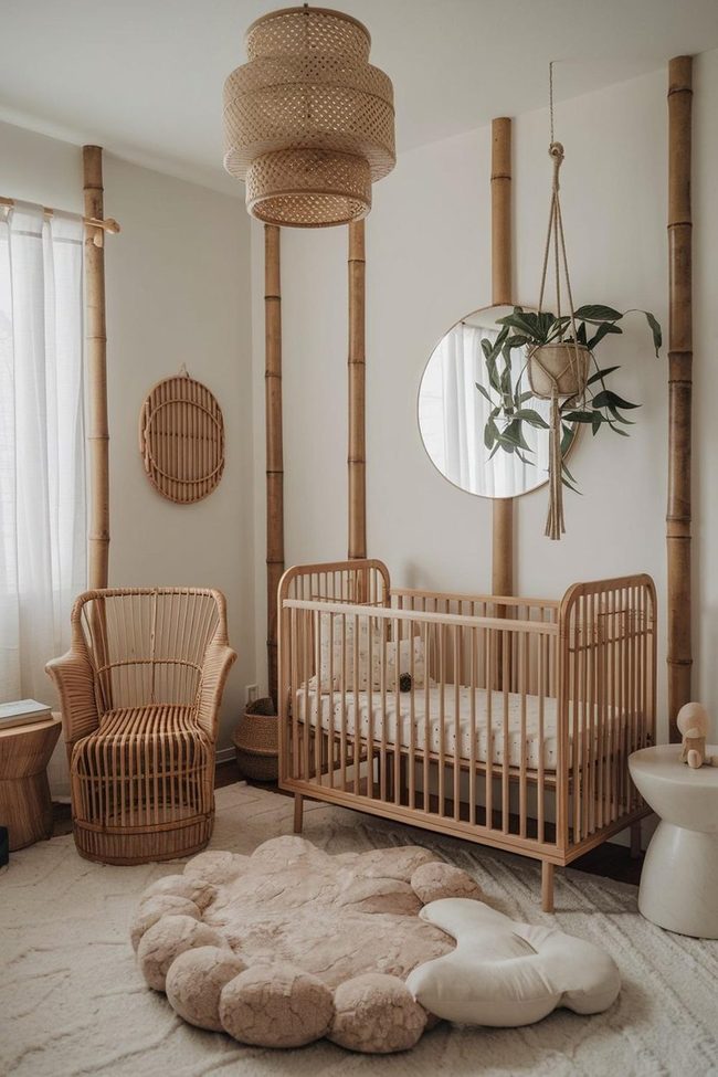 Organic Bamboo Nursery with Woven Warmth