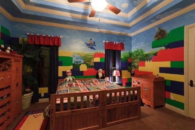 Lego Characters Hand-Painted Mural