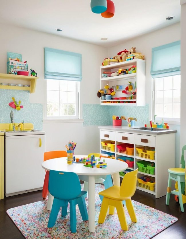 Colorful Toy Furniture Storage Solutions