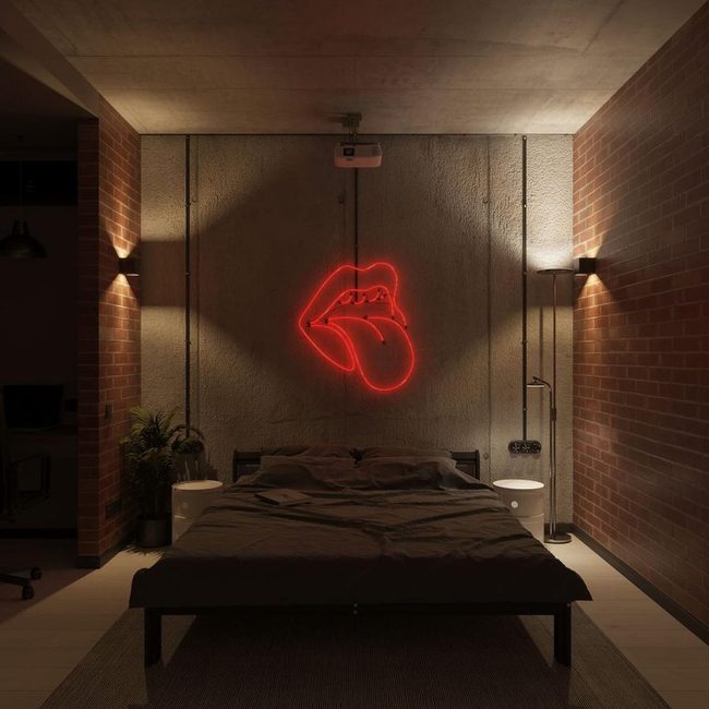 Neon Electric Bedroom Statement