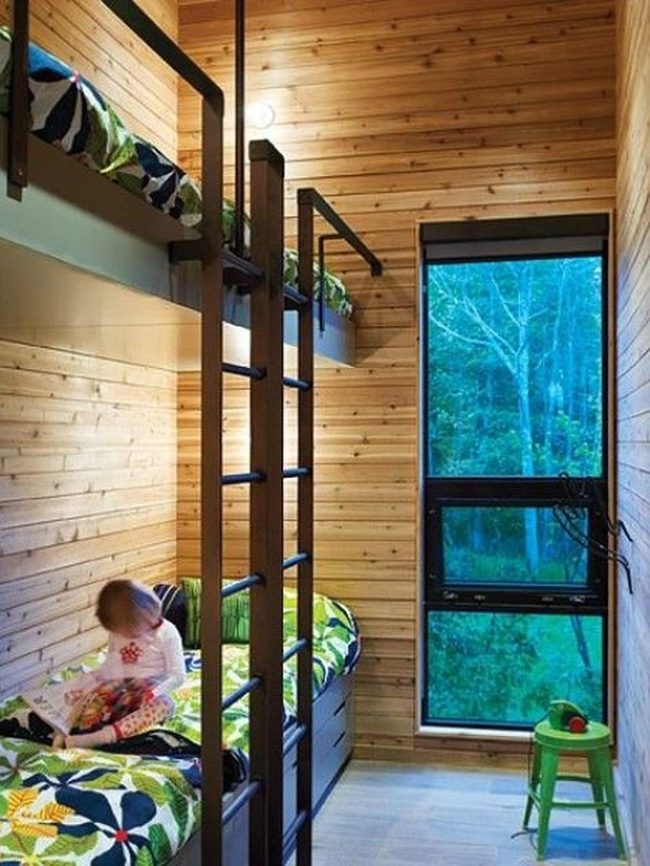 Green And Blue Bunk Bed Bedroom