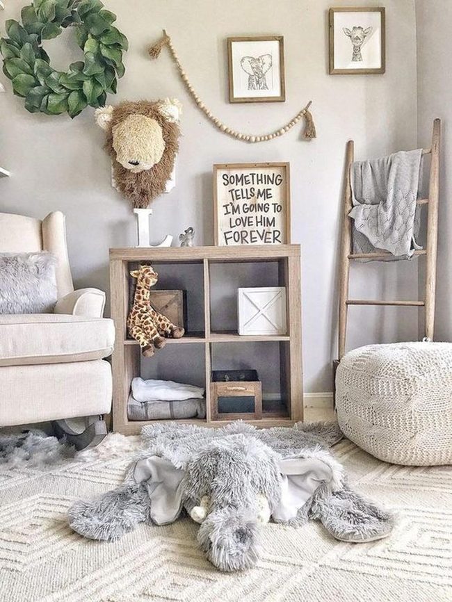 Soft Beige Room, Stuffed Giraffe Star