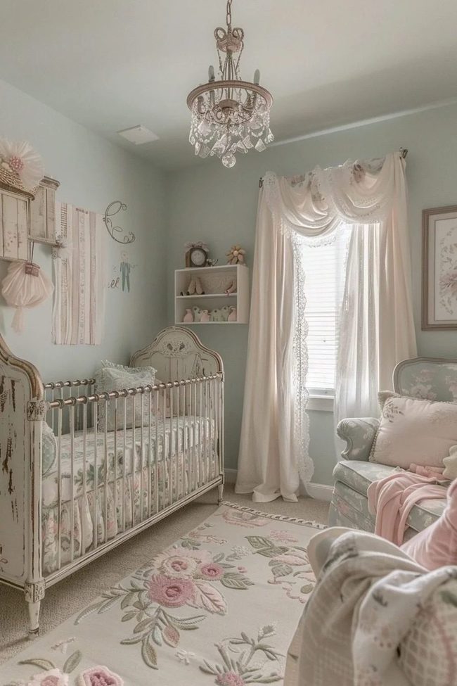 Soft Blue Nursery Elegance