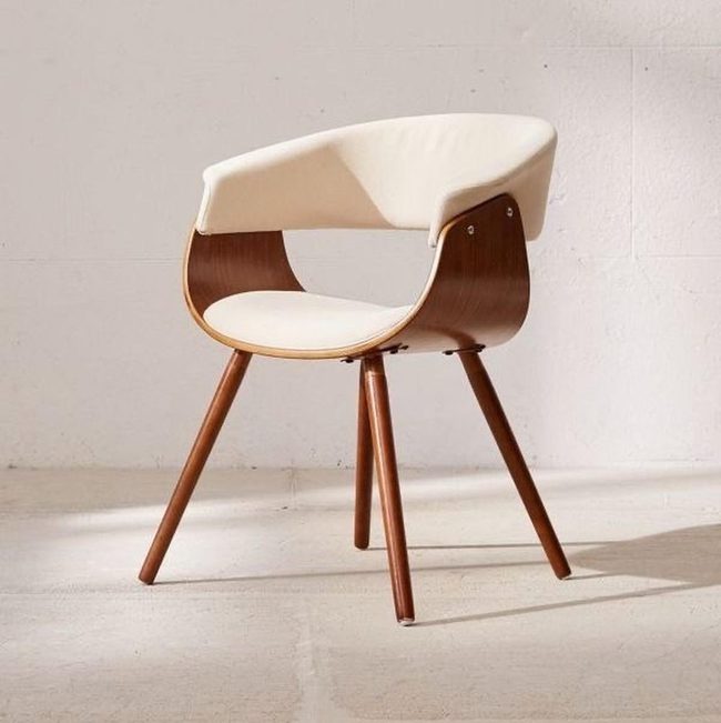 Curved Wood Lounge Chair
