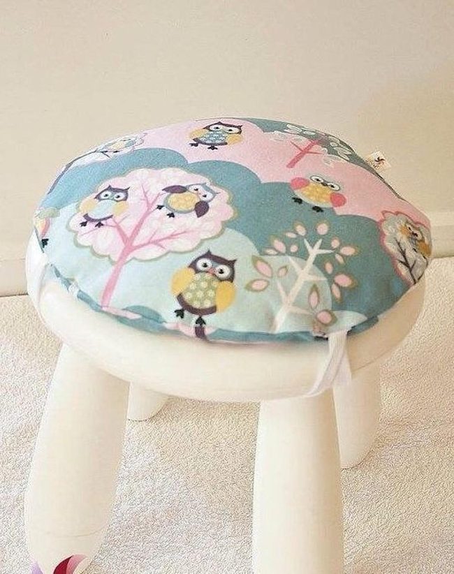 Owl Woodland Cushion Stool