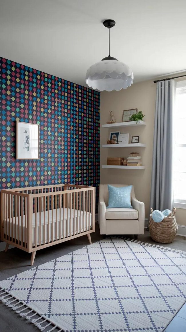 Bold Wallpaper Statement For Boy Nurseries