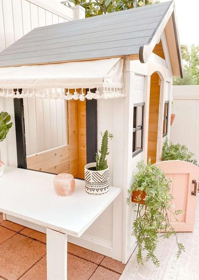 Pink Door Wooden Playhouse