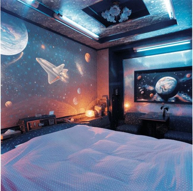 Midnight Purple Galaxy Bedroom