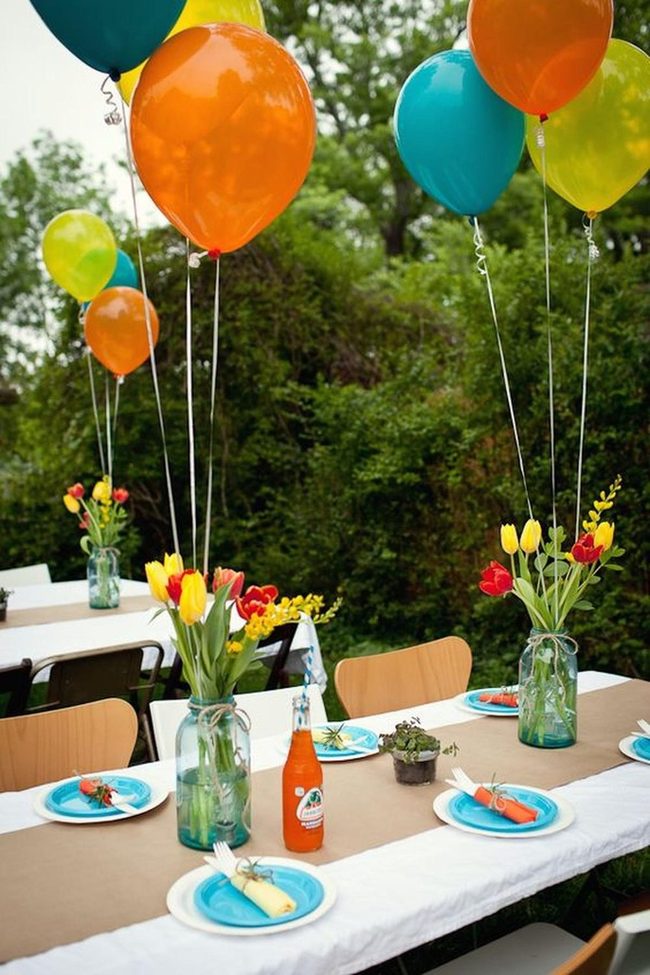 Balloon-Filled Outdoor Feast
