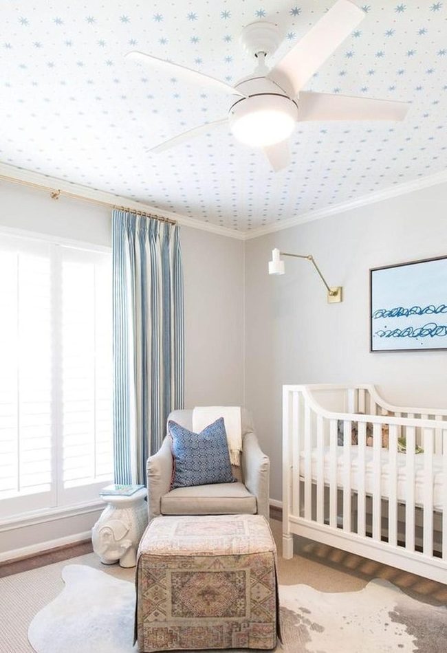 Gray Walls, Blue Stars, White Crib
