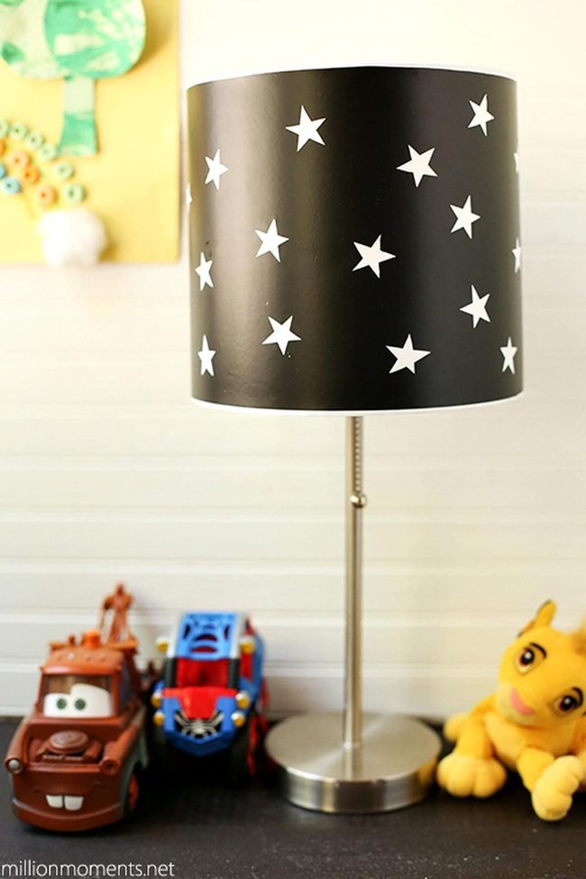 Star-Dotted Black Lamp Playroom