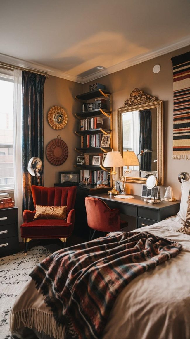Floor-To-Ceiling Velvet Panels