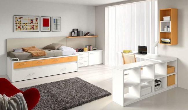 Orange Drawer Bed Steals Show