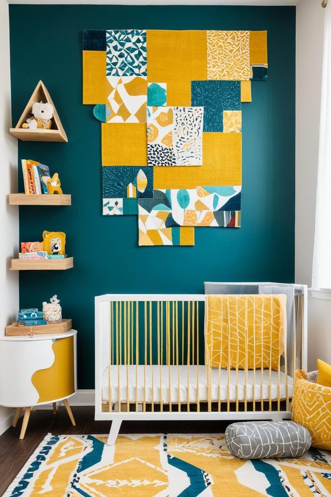 Deep Teal Statement Walls