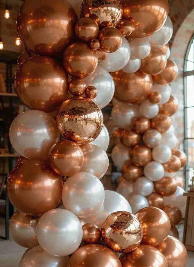 Earthy Balloons With Steellic Shine