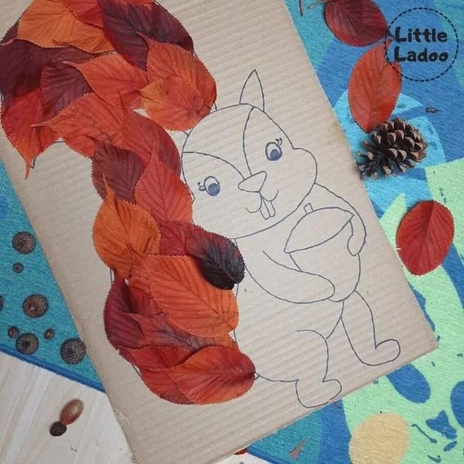 Autumn Leaves Squirrel Masterpiece
