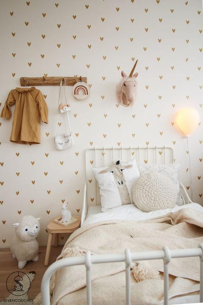 Golden Hearts Cream Bedroom