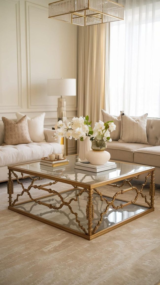 Clear Glass Table With Options Shelf