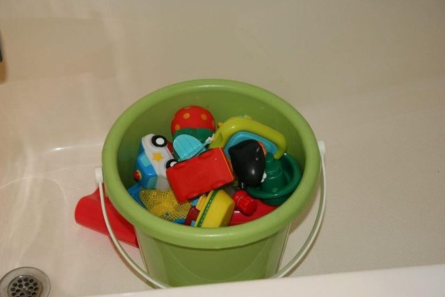 Perforated Bucket Bath Toy Organizer