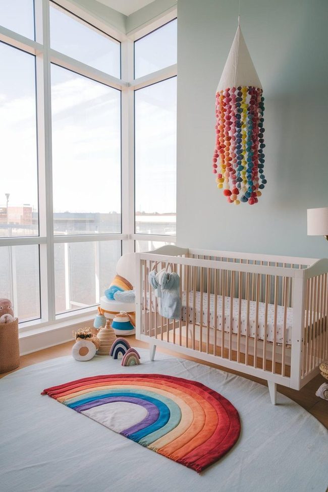 Sunlit Nursery Rainbow Accents