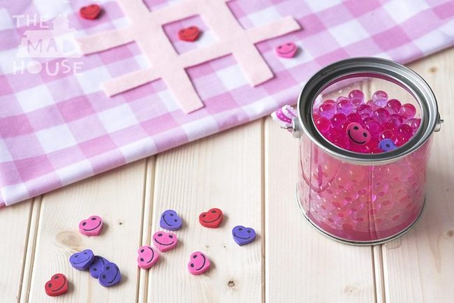 Pink Water Beads Sensory Station