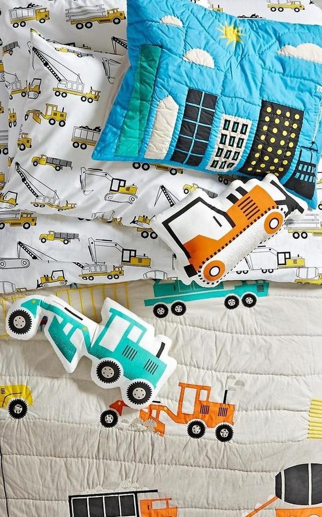 Orange Heavy Machines Bedding
