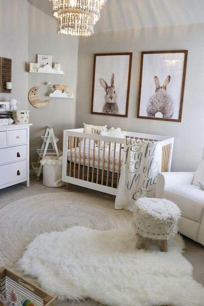 Sparkling Chandelier Baby Nursery