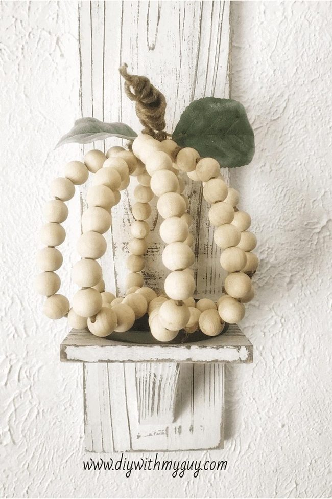 Wooden Bead Pumpkin