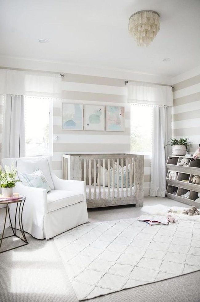 Striped Gray Nursery Serenity