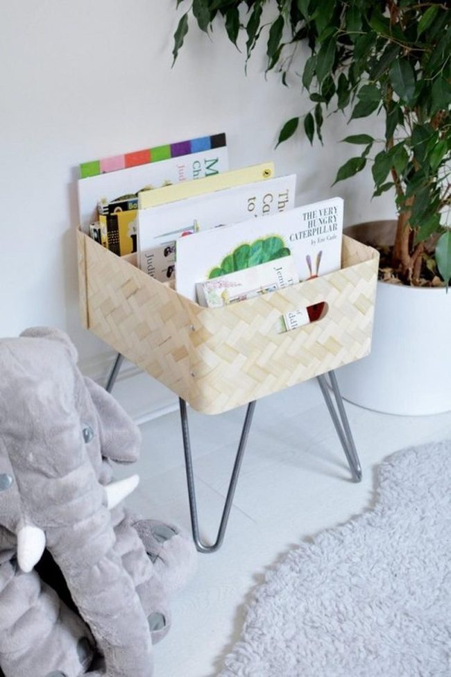 Woven Baskets, Green Plants, Gray Soft