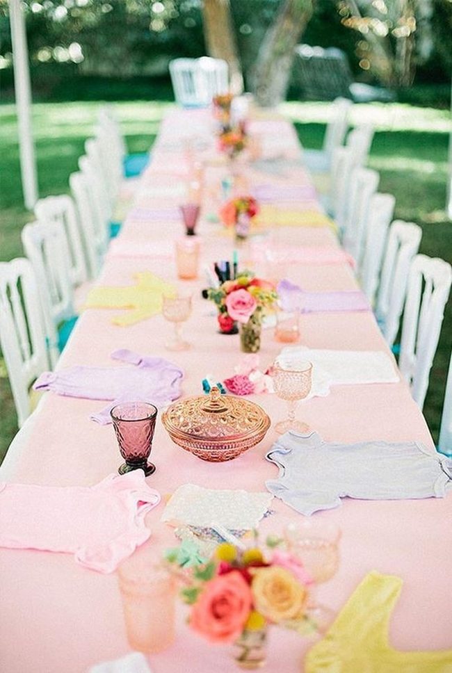 Pink Table Baby Shower Celebration