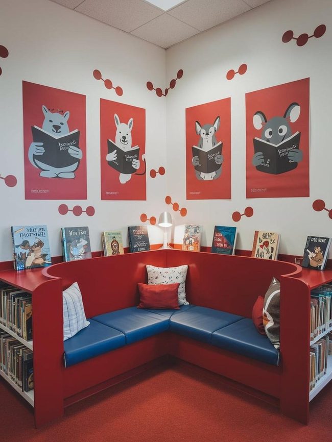 Ladder Shelf Reading Nook
