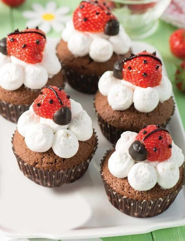 Red Strawberry Ladybug Bites