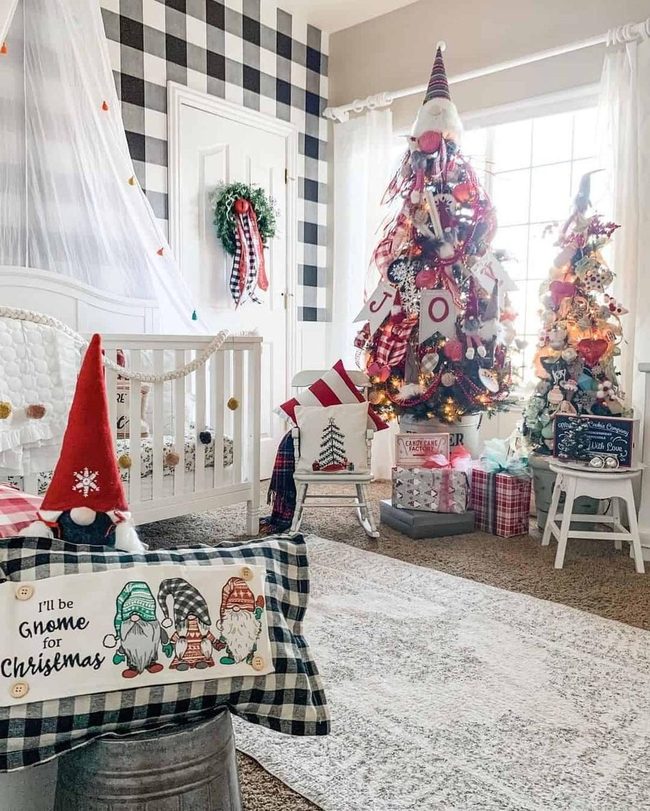 Black Plaid Nursery Christmas