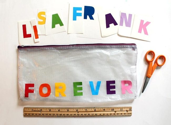 Rainbow Mesh Pencil Case Forever
