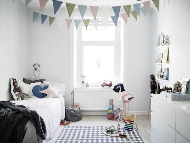 Rainbow Flags, Animal Pillows, Play Space