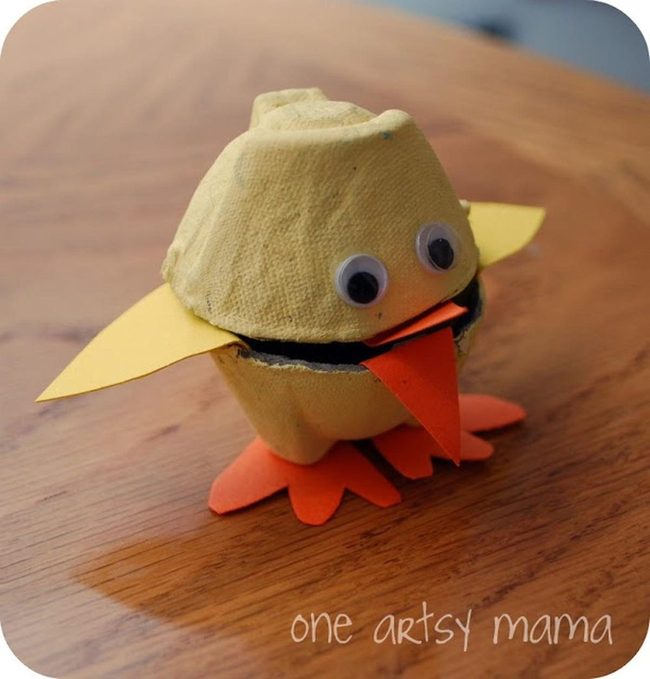 Egg Carton Yellow Birds