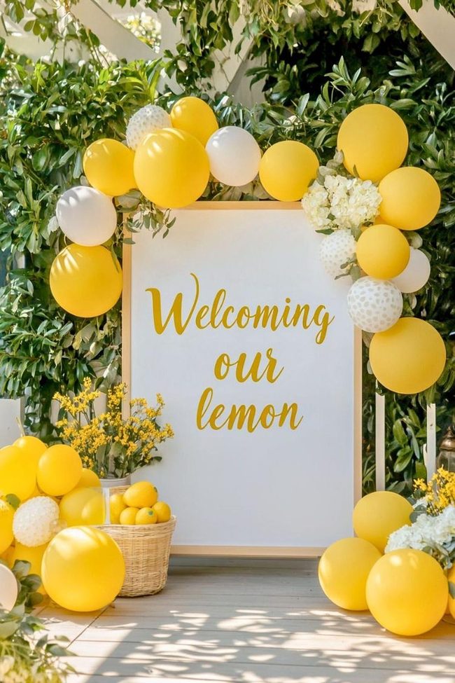 Yellow Balloon Terrace Baby Shower