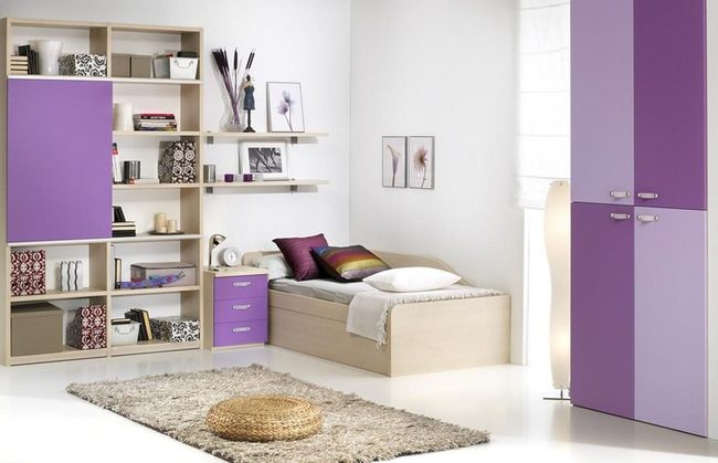 Soft Purple Wood Bedroom Retreat