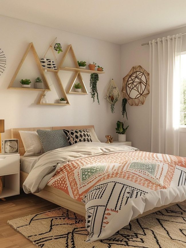 Geometric Shelves and Chromelic Accents