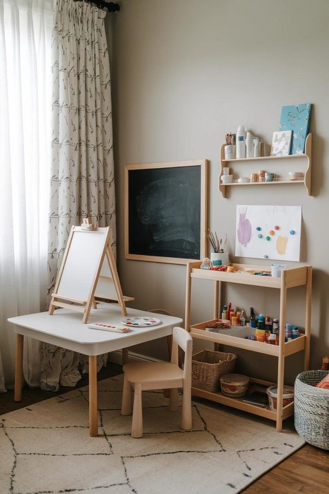 Crayon Packed Kid Table