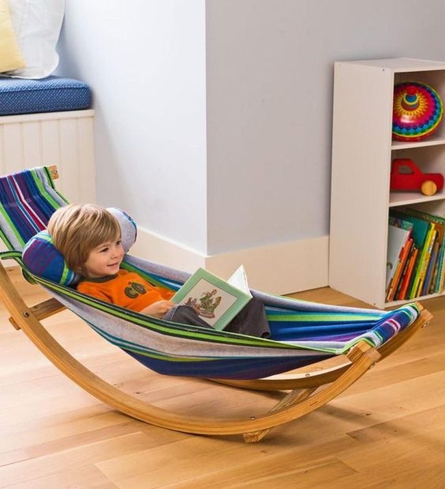 Blue Hammock Reading Nook