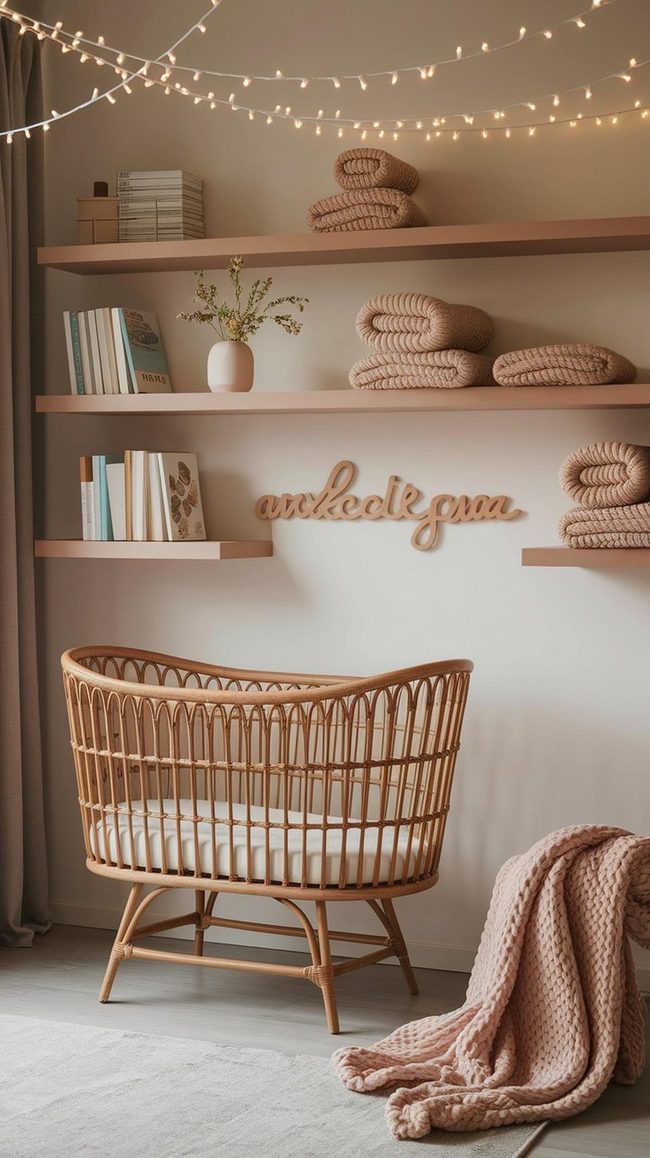 Rattan Cradle With Natural Warmth