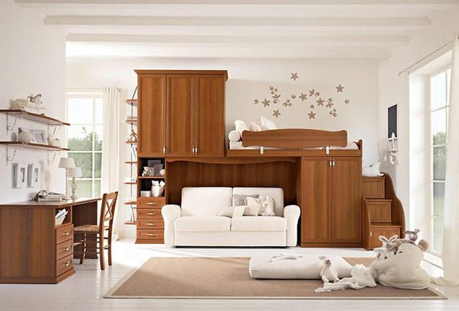 Wooden Loft Staircase Storage