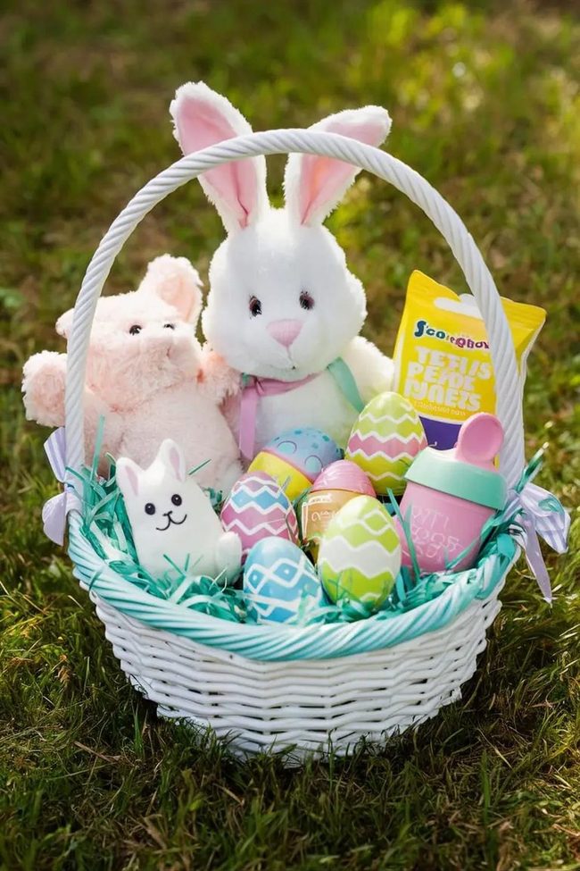 Diffused Plush Baby Easter Basket