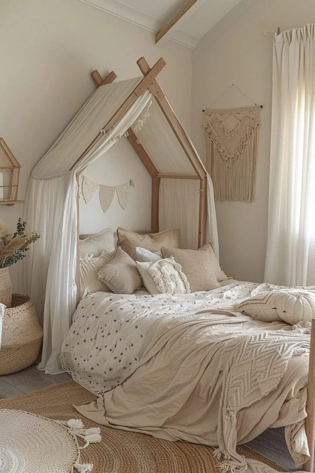 Cream Linen Canopy Sanctuary