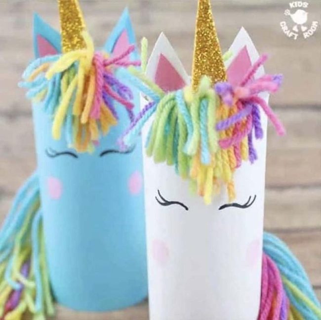 Colorful Yarn Unicorn Crafts