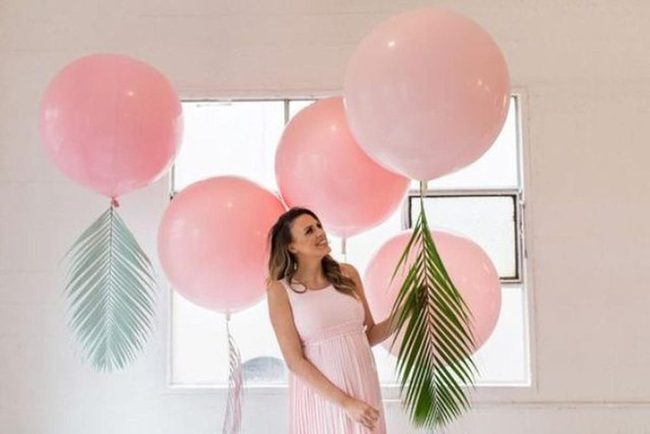 Pink Balloons, Tropical Greens