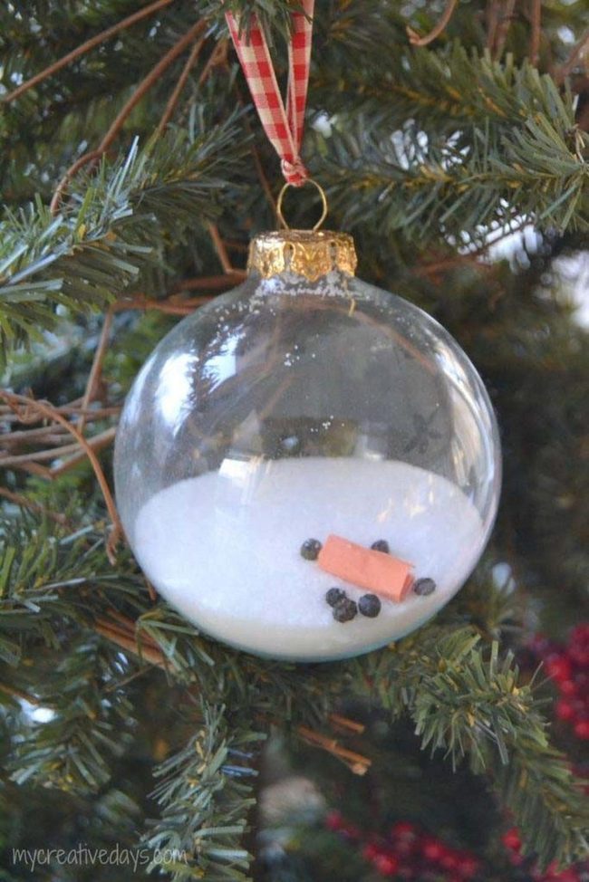 Shimmering Snowman Shake Ornaments