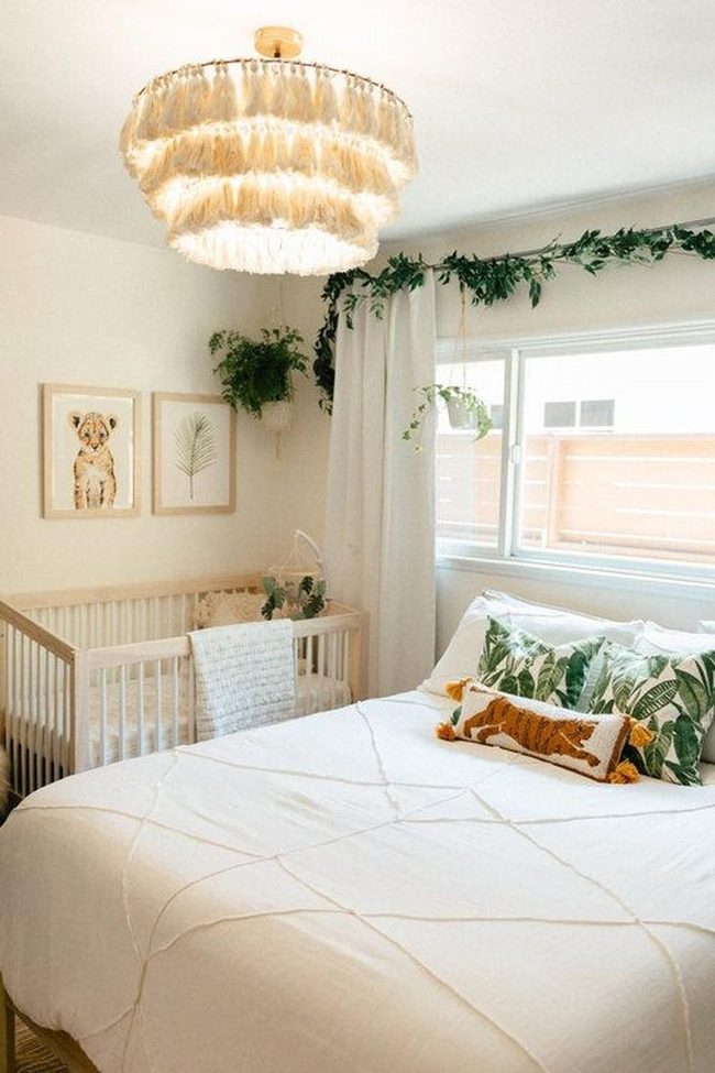 Green Plants Meet Fringe Chandelier